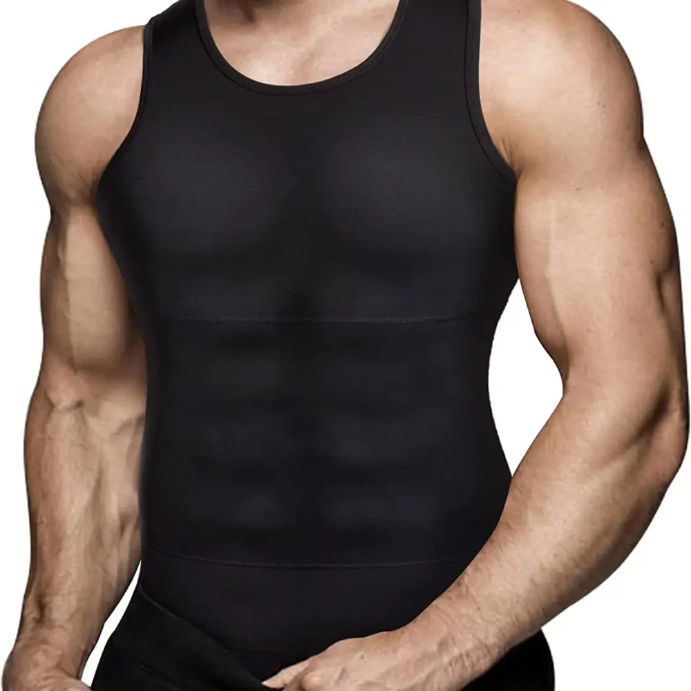 Men's Shaping Tops Any Cut Plastic Chest Abdominal Compression Body Shaper Tank