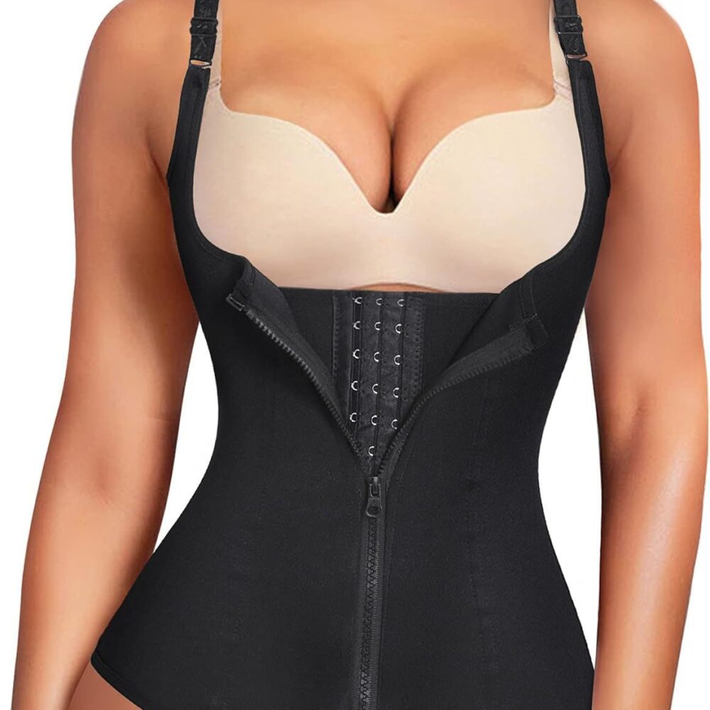 Adjustable Strap Women’s Waist Trainer Bodysuit, Nylon, Medium Shaping, Quick Dry, OEMODM, Fujian Supplier